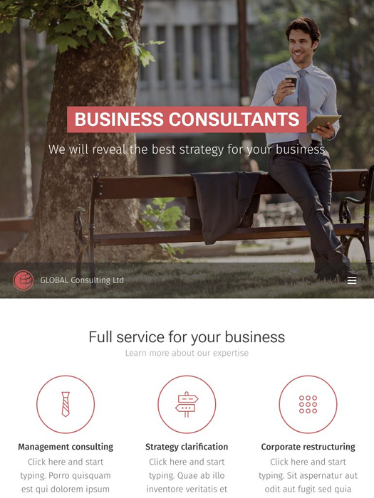 Business Consultants Template - Website Template