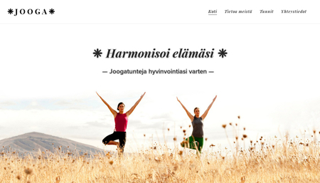 Sivupohja - Joogakeskus
