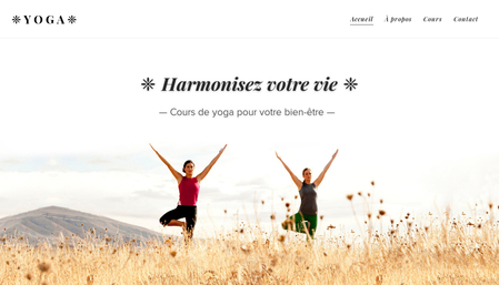 Template Studio de yoga