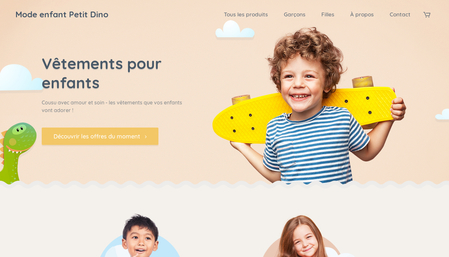 Template Magasin de vêtements pour enfants