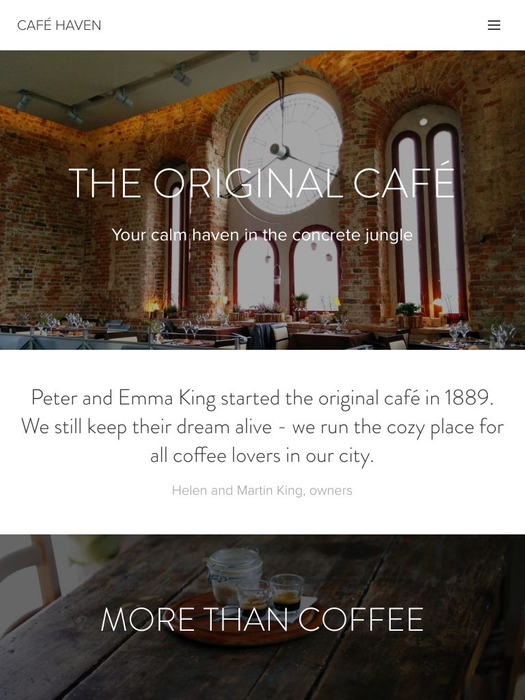 Café Haven site Template site template