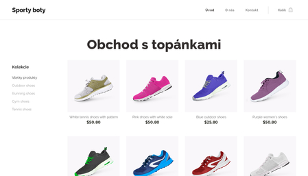 Šablóna: E-shop s obuvou