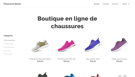 Modèle : Magasin de chaussures