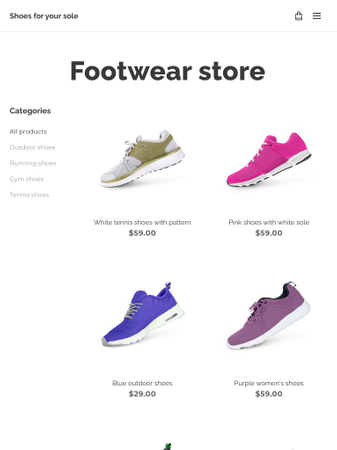 Shoe Store Template - Website template