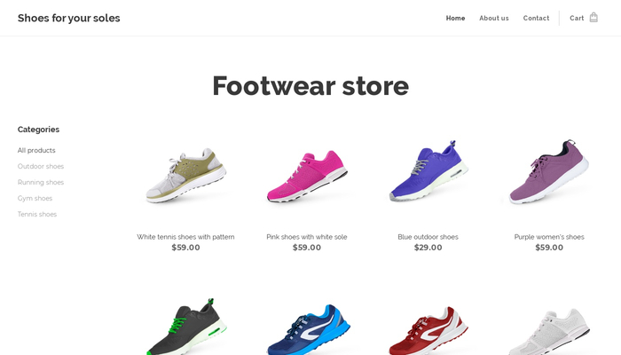 Shoe Store Template - Website template - Webnode