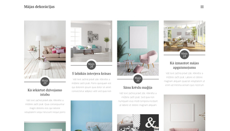 Mājas dekorāciju bloga veidne