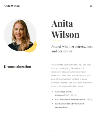 Resumé Website Template - Website template