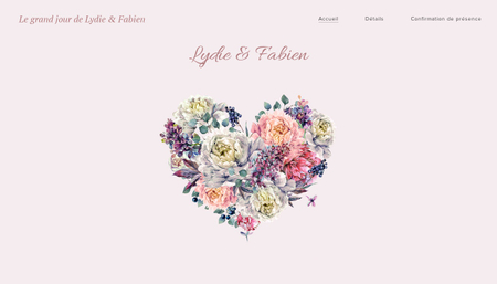 Template Mariage thème pastel