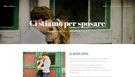 Modello - Matrimonio - Modello del sito - Webnode