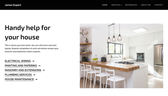 Handyman Website Template - Website template