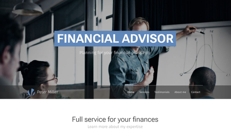 Financial Advisor Website Template