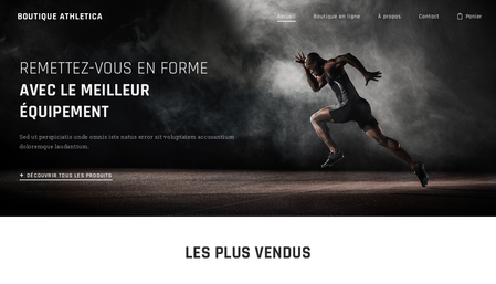 Template Magasin d'équipement sportif
