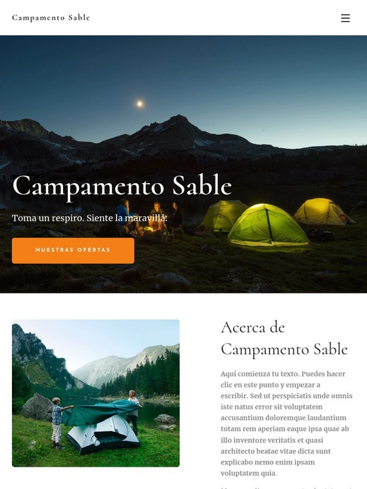 Plantilla De Campamento Plantilla Web Webnode