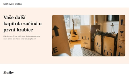 Šablona: Stěhovací služba