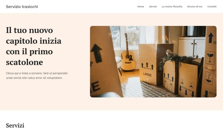 Modello - Servizio di traslochi