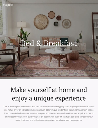 Bed & Breakfast Website Template - Website Template