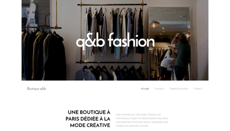 Template Boutique de mode