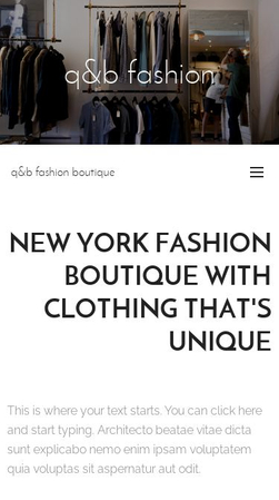 Fashion boutique Template - Website template - Webnode