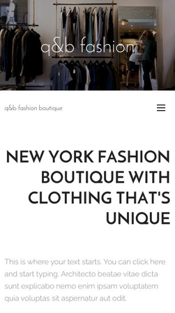 Fashion Boutique Website Template - Website template