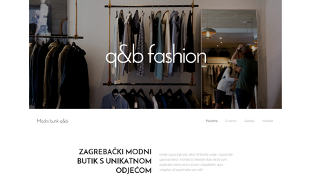 Predložak modni butik