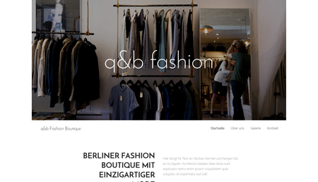 Vorlage Fashion Boutique