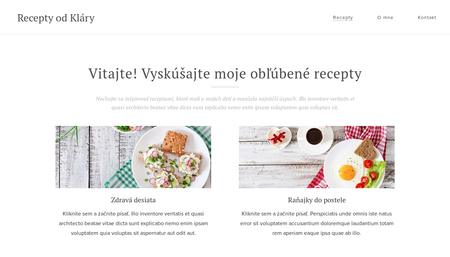 Šablóna Recepty
