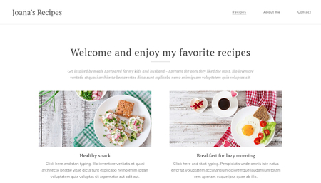 Cooking website template