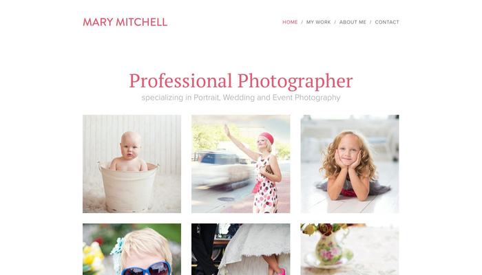 Wedding Photographer Website Template Website template