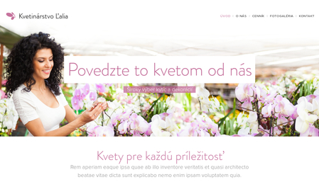 Šablóna Kvetinárstvo Ľalia