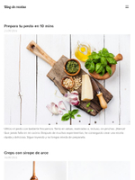 Plantilla para blog de cocina - Plantilla web - Webnode