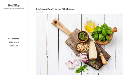 Vorlage Food Blog