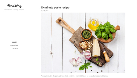 Food blog template