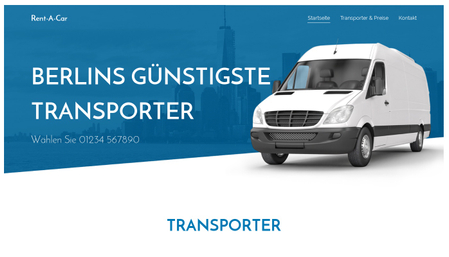 Vorlage Autovermietung