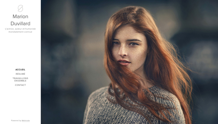 Modèle de site : Actrice