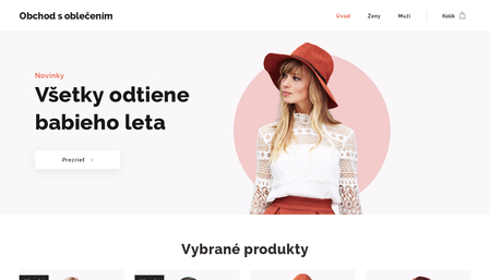 Šablóna: E-shop s módou