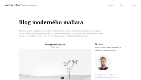 Šablóna Umelecký blog