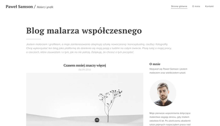 Szablon do bloga poświęconego sztuce