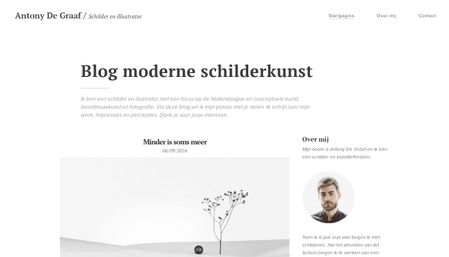 Kunstblog sjabloon