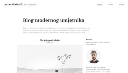 Predložak umjetnički blog