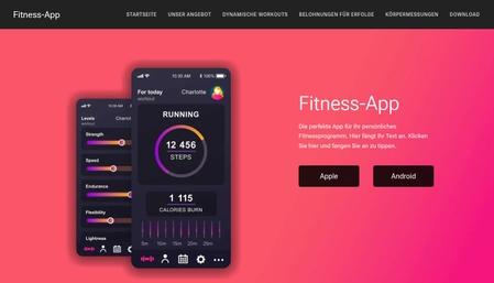Vorlage Fitness-App