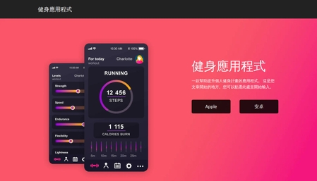 健身應用程式模板