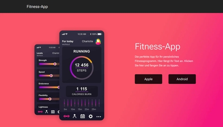 Vorlage Fitness-App