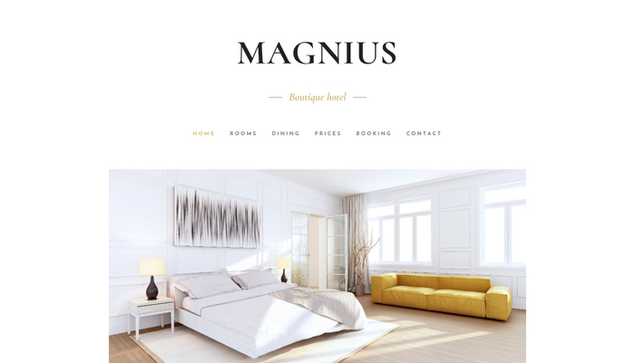 Boutique Hotel Website Template Website template