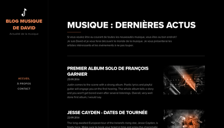 Template blog musique