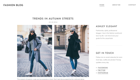 Fashion blog template