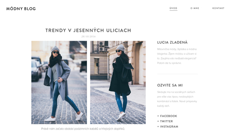 Šablóna Módny blog