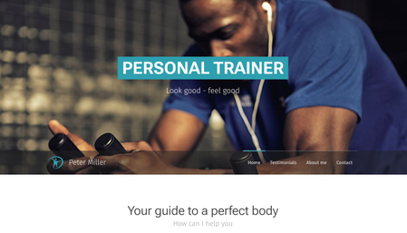 Personal Trainer Website Template Website template