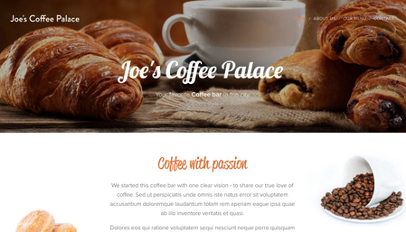 Template: Joe's Coffee Palace