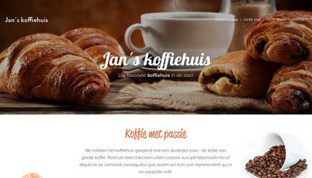 Jan's koffiehuis sjabloon