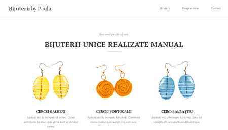 Șablon: Bijuterii unicat